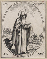 KG 10166
<br/>
Heilige Antonius ("Heiligenkalender")
<br/>
<em>Callot, Jacques (1592 - 1635)</em>